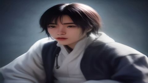 恐怖老奶奶游戏实况视频封面，主播在黑暗房间中紧张探索，屏幕左上角显示LIVE直播标志